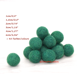 Felt balls forest mix 4 sizes 50pcs. sets