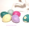 Pastel felt Easter eggs, eggs to hang up, sets of 4 wool felted eggs