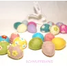 Pastel felt Easter eggs, eggs to hang up, sets of 4 wool felted eggs