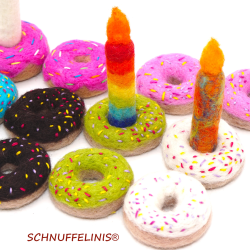 Filz Donuts mit bunte Streuseln