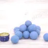 Palline di feltro 4 misure Mix 50pz. blu azzorro di colori
