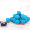 felt balls 4sizes mix 50pcs. blue