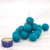 Palline di feltro 4 misure Mix 50pz. blu azzorro di colori