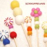 Felt balls 4 sizes mix 100pcs. colourful