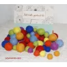 bunte Filzkugeln, Regenbogen Filzbälle Größen Mix, Montessori