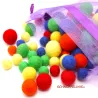 Boules de feutre couleurs primaires 4 taille, idées bricolage enfants