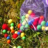 Boules de feutre couleurs primaires 4 taille, idées bricolage enfants