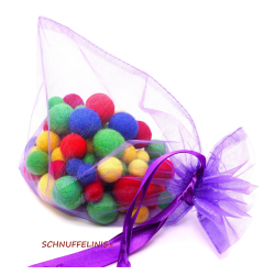 Felt balls ground basic colours 4 sizes mix 80pcs.
