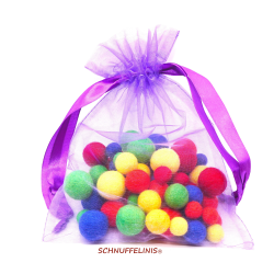 Felt balls ground basic colours 4 sizes mix 80pcs.