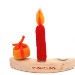 Filzkerzen gefilzt, Filzwolle Kerzen Geburtstagsring, Kerzen gefilzt