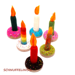 Felt candle 1 felted Schnuffelinis