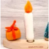 Felt candles felted, Felt candle wet felted, candle for toddler & kids