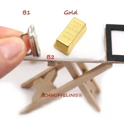 Miniature decoration set, tiny iron maker set, tiny Christmas gold bar