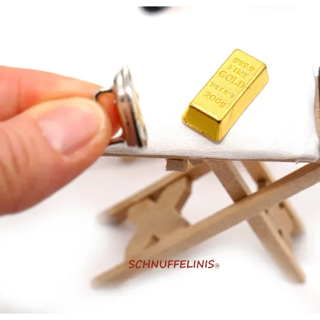 Miniature decoration set, tiny iron maker set, tiny Christmas gold bar