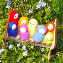 Filzwolle Puppen Mini, Püppchen Waldorf, Filz Peg Puppen Montessori