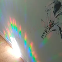 Rocket space rainbow sun catcher, window sticker toddler