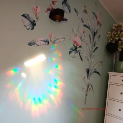 Ufo space rainbow sun catcher, window sticker toddler