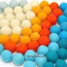 Felt balls bright colours, felt wool set, felt ball pompoms