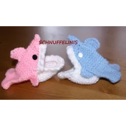 shark socks DIY knitting pattern Baby