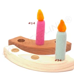 Felt candles felted, Felt candle wet felted, candle for toddler & kids