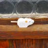 Wooden white mouse, toddler wood toy, wooden animals