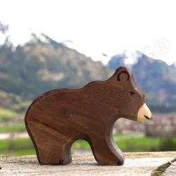 Holz Bär Braunbär, Holztiger kleiner Bär, Braunbär Holzfigur Tiere