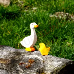 Wooden chicken biddy, toddler wood toy, wooden animals