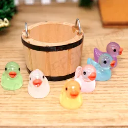 Miniature ducks, decorative for gnomes, bathing ducks miniature