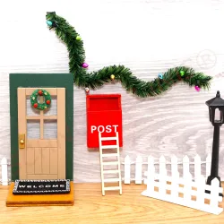 Miniature door garland, Christmas garland miniature, dollhouse garland