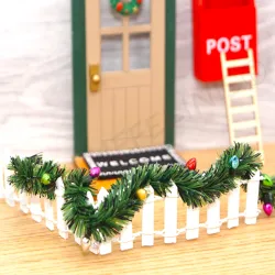 Miniature door garland, Christmas garland miniature, dollhouse garland