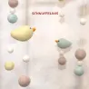 Filzkugeln Baby Mobile Vögel, Filz Vögelchen Baby Geschenk