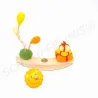 Geschenk Idee Geburtstagsringe Filzstecker, Holzringe Tier Kreisel Set