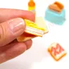 Miniatur Wichtel Zitronenkuchen, Mini Set tarte, Puppenhaus Kuchen