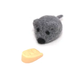 Mäuse gefilzt, Filz Maus mit Käse Stück, Mini Mäuse, Mini Maus