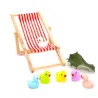 6er Set Miniatur Bade Entchen, Mini Ente Quietscheente Wichtel