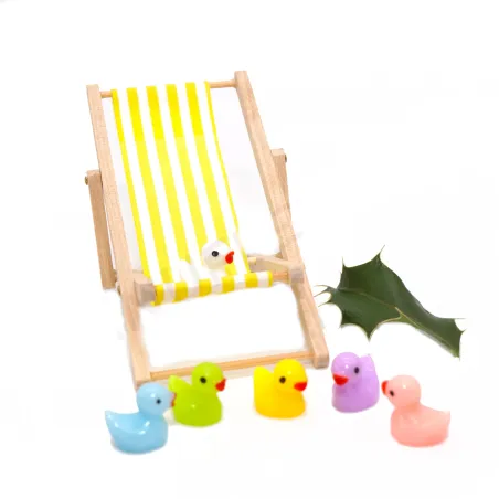 6er Set Miniatur Bade Entchen, Mini Ente Quietscheente Wichtel