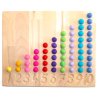 Number tracing board 1-10 with felt balls