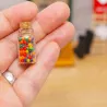 Bonbon Glas Miniatur Wichtel, Mini M&Ms, Puppenhaus Bonbons im Glas