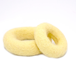 Felt rings rainbow 2sizes, Baby mobile DIY, cat toy felted