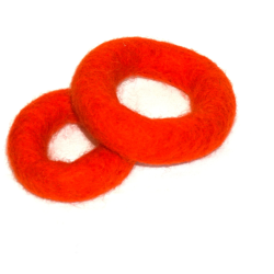 Felt rings rainbow 2sizes, Baby mobile DIY, cat toy felted