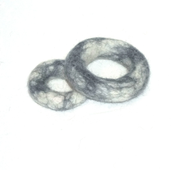 Felt rings rainbow 2sizes, Baby mobile DIY, cat toy felted