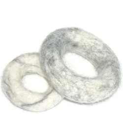 Felt rings rainbow 2sizes, Baby mobile DIY, cat toy felted