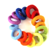 Felt rings rainbow 2sizes Schnuffelinis