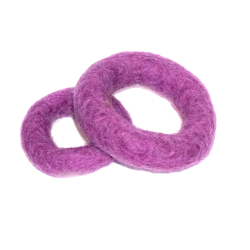 Felt rings rainbow 2sizes, Baby mobile DIY, cat toy felted