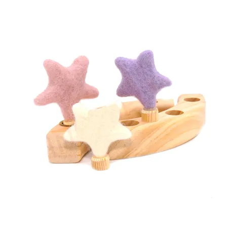 birthday ring plugs, are decorative in the annual ring, felt stars