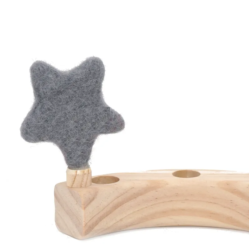 Filz Sterne Geburtstagsringe, Stern gefilzt, Stern Holzring Stecker