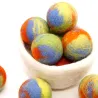 handmade marbled felt balls, felt mottled, mottled felt balls