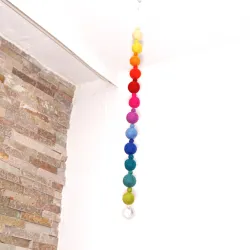 Palline di feltro acchiappasole Reiki arcobaleno mobile