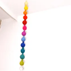 Palline di feltro acchiappasole Reiki arcobaleno mobile