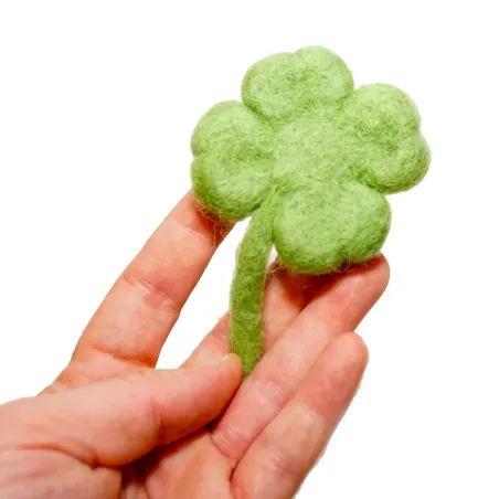 lucky fortune set, four leafed, Felt ornaments leaves lucky shamrocks